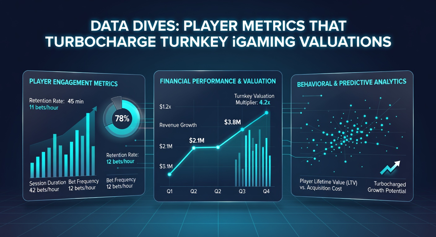 Dashboard displaying key player metrics like LTV, ARPU, and churn rates for a turnkey iGaming platform
