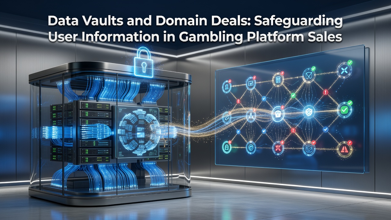 Secure data vault infrastructure protecting user information during gambling platform sales