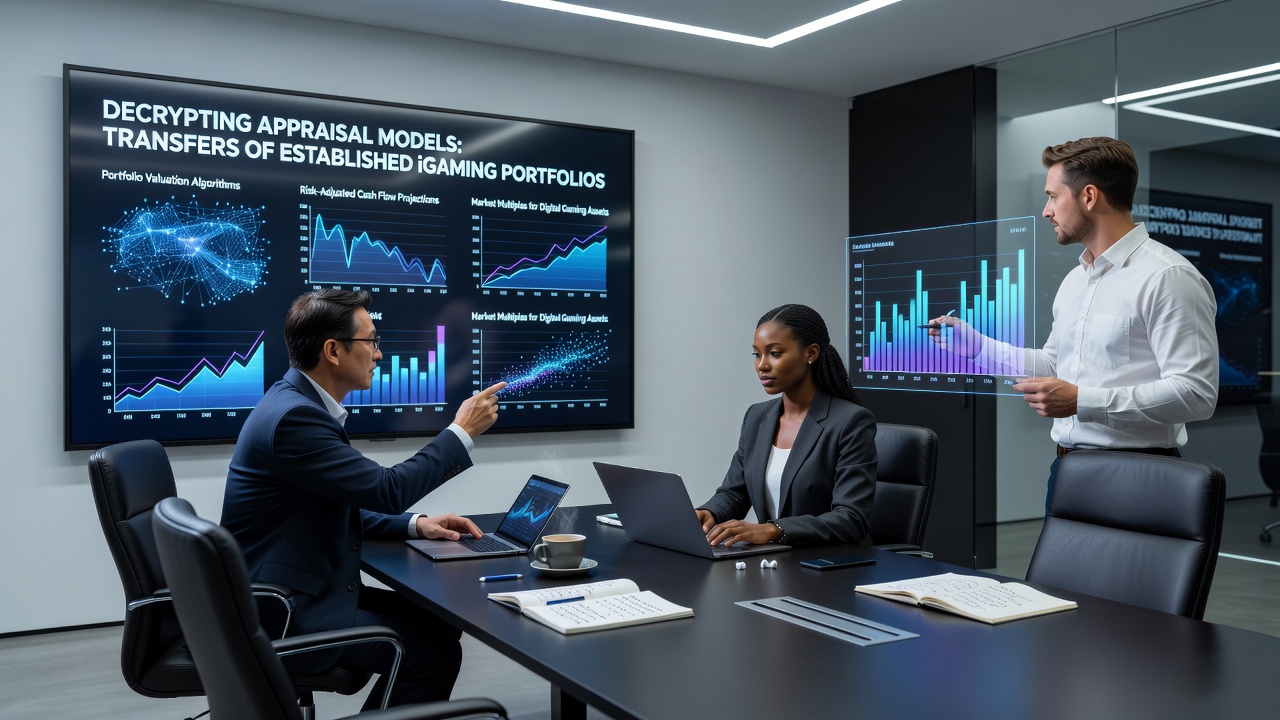 Financial analysts reviewing iGaming transaction data on multiple screens