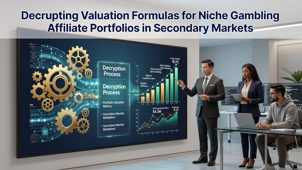 Overview of gambling affiliate portfolio metrics displayed on trading dashboards