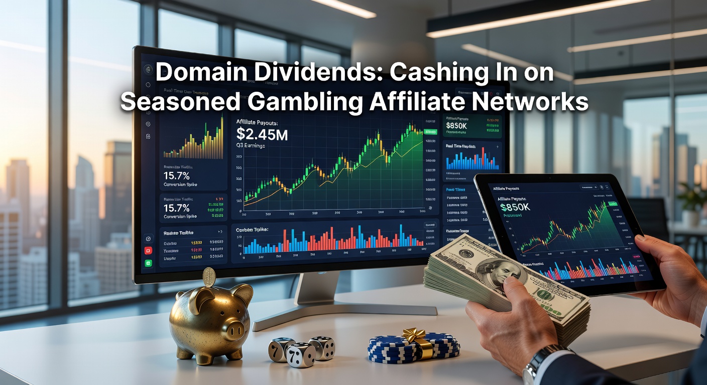 Chart illustrating the exponential value growth of aged domains in the gambling affiliate sector over a decade