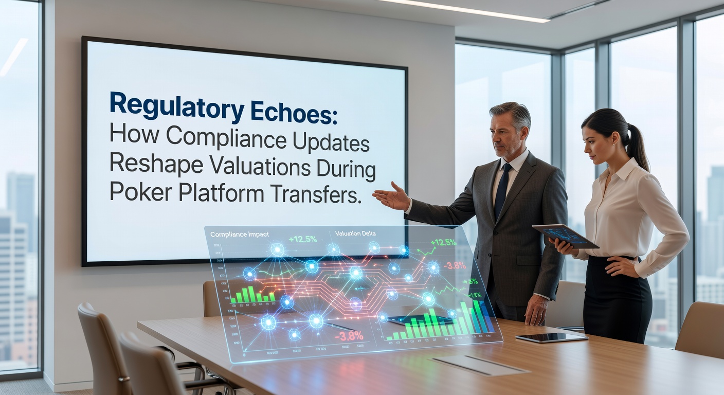 Poker platform transfer documents and compliance checklists spread across a desk during due diligence review