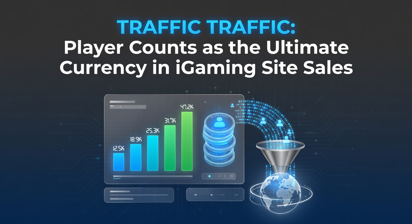 Digital dashboard displaying real-time player traffic metrics on an iGaming platform, with graphs showing peaks in user activity