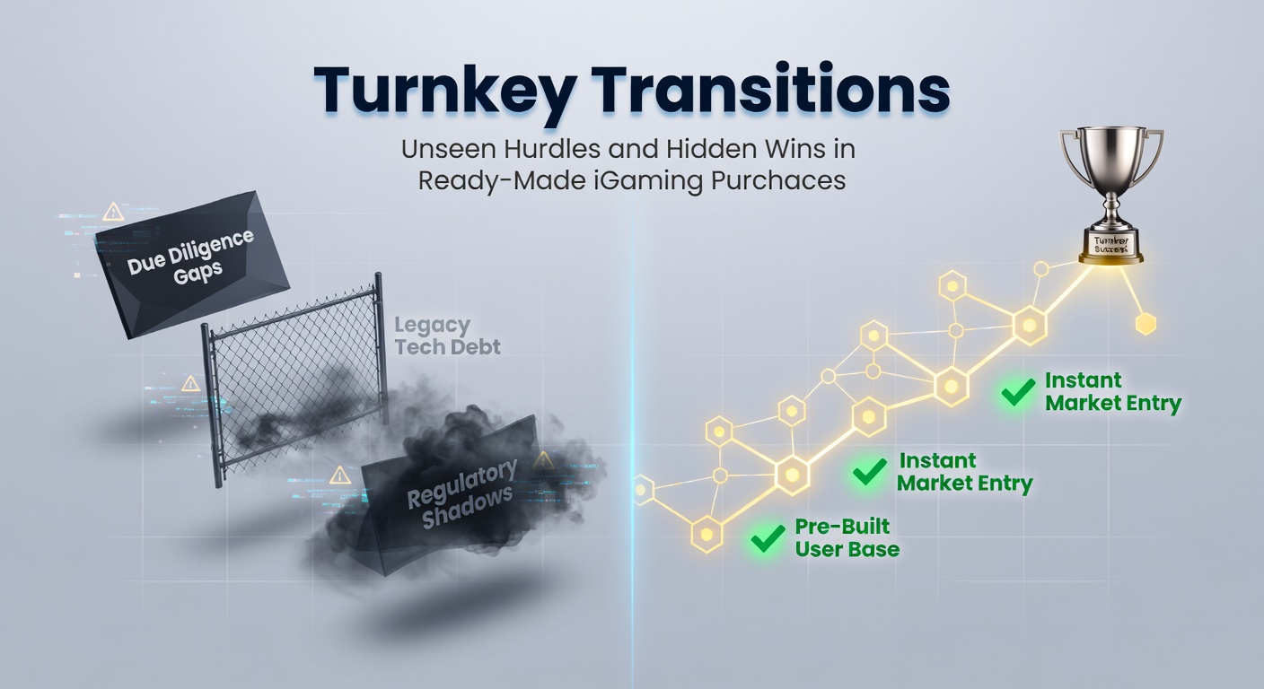 Close-up of a contract signing for an iGaming turnkey deal, with laptops displaying analytics and regulatory documents in the background