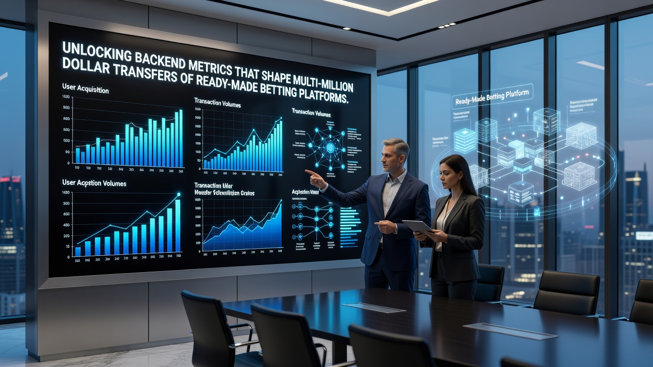 Team analyzing financial backend reports during a platform acquisition meeting